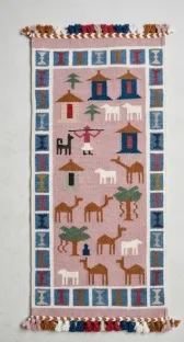 Handwoven Desert Village Story Rug