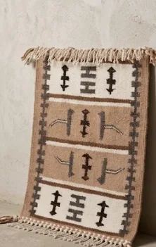 Handwoven Tribal Pattern Accent Rug