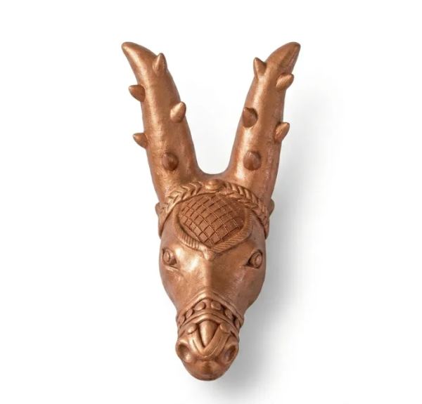 Handcrafted Terracotta Deer Head Wall Hanging
