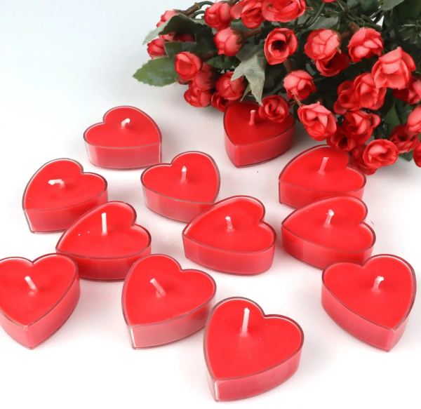 Red Romantic Heart Decorative Scented Candle