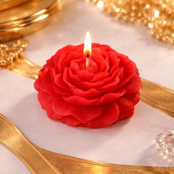Pack of 6 Luxury Peony Charm Candle