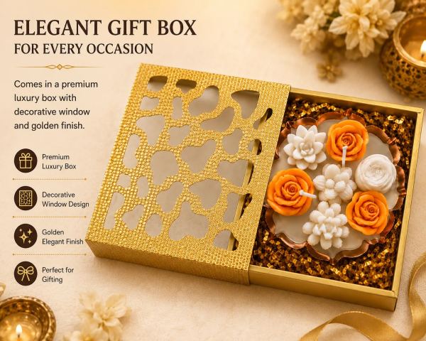 Luxury Floral Urli Scented Candle Gift Box