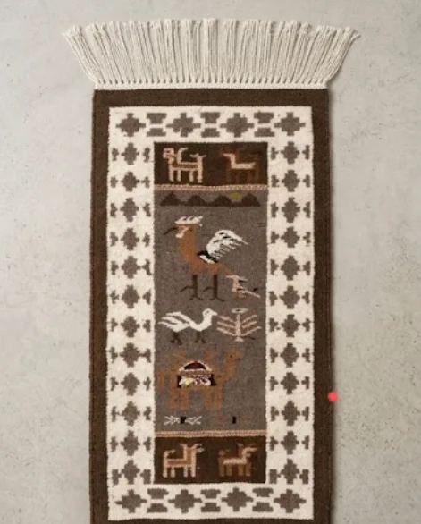 Handwoven Tribal Wildlife Accent Rug