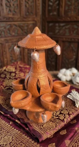 Handcrafted Terracotta Diya Stand