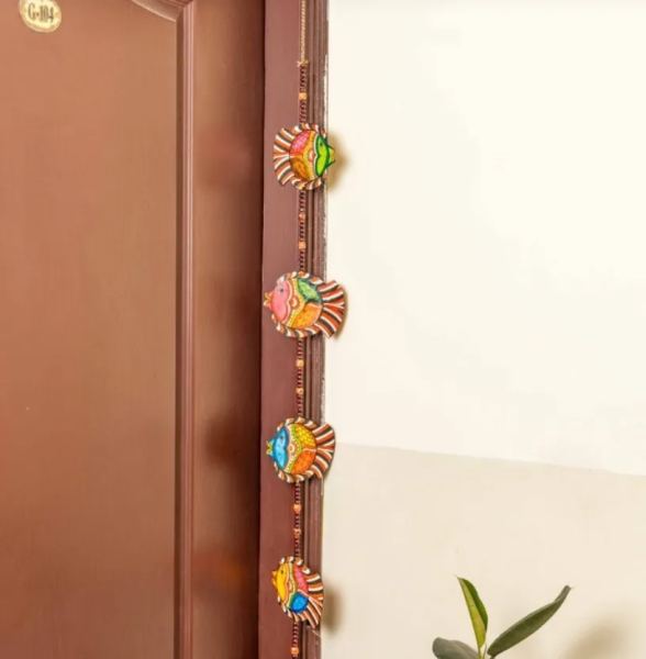 Leather Fish Toran – Pack of Two Strings