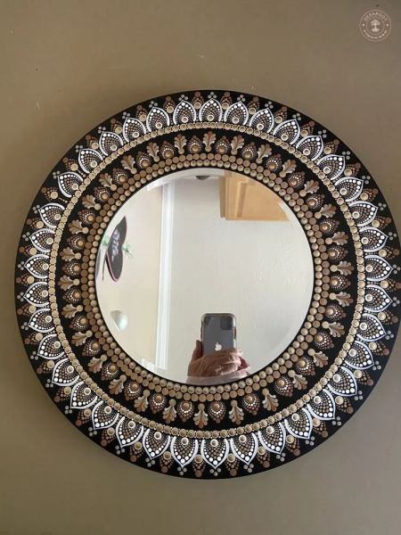 Handcrafted Mandala Art Decorative Wall Mirror