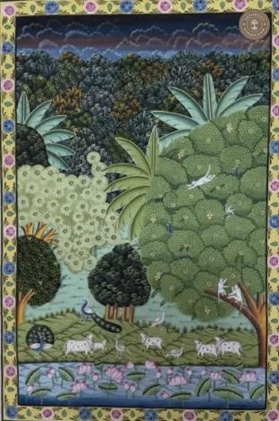 NATURE - Vrindavan's sacred forests Pichwai painting