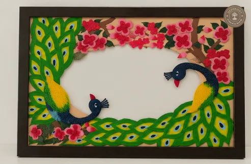 Handcrafted Peacock Decorative Wall Mirror
