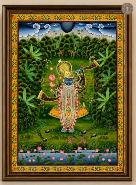 Shrinathji Pichwai Garden Painting