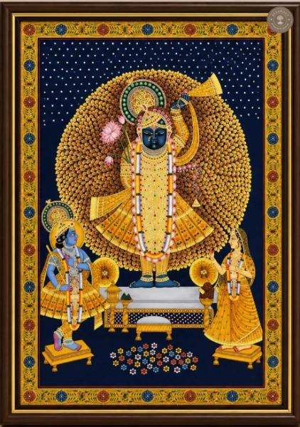 Shrinathji Pichwai Painting with Radha Krishna