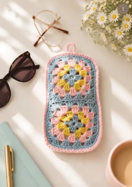 Handmade Crochet Eyeglass Case – Knitted Glasses Pouch