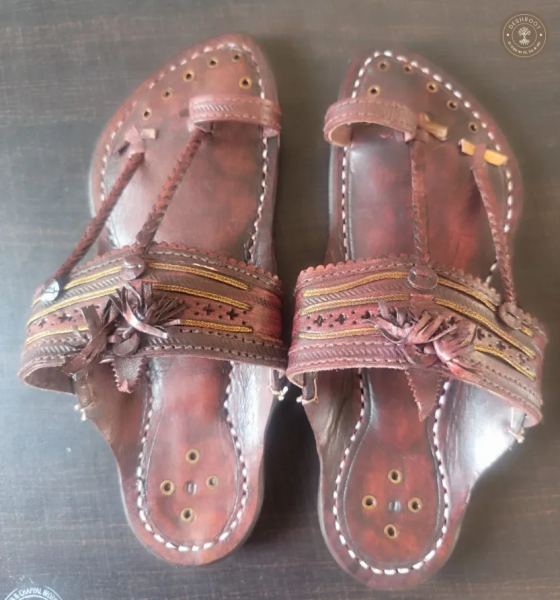 Original Kolhapuri Karkar (Soundwali) Leather Chappal for Men