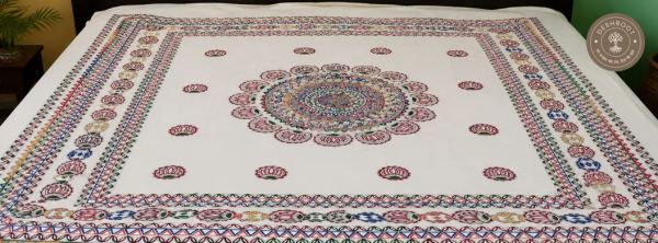 Hand-Painted Madhubani Cotton Bedsheet Set