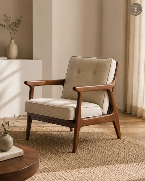 Verity Sculptural Frame Lounge Chair