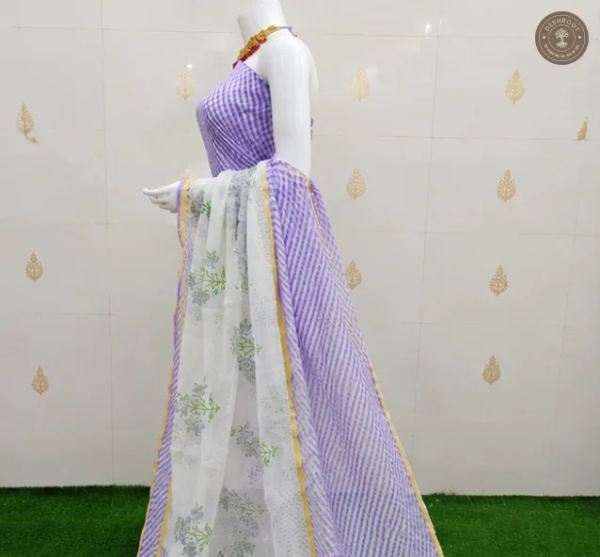 Kota’s Airy Heritage – Leheriya-Inspired Pure Kota Cotton Dress Material