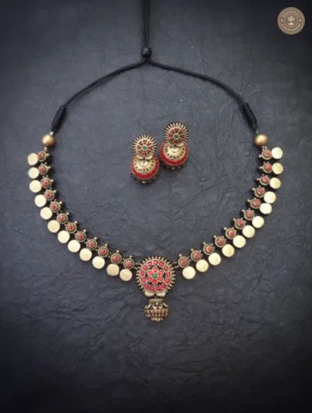 Mithra Terracotta Necklace | Handcrafted Tamil Nadu Terracotta Jewellery