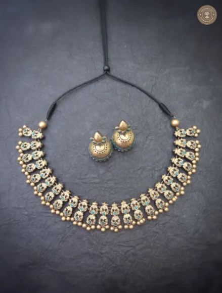 Oviya Terracotta Necklace | Handcrafted Tamil Nadu Terracotta Jewellery