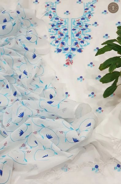 Kota Floral Printed Dress Material – Traditional Rajasthan Craft