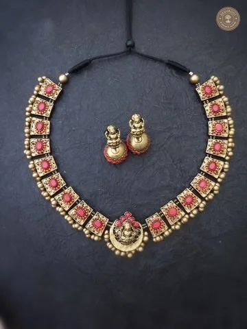 Varnika Terracotta Necklace | Handcrafted Tamil Nadu Terracotta Jewellery