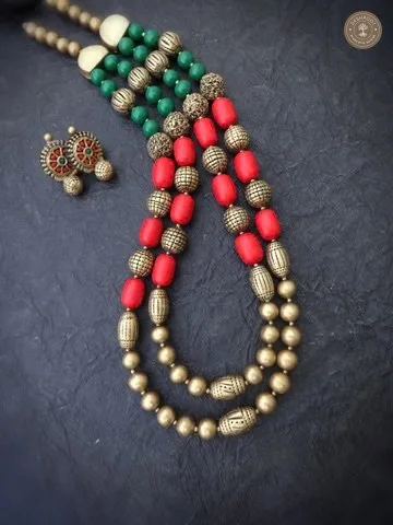 Manonmani Terracotta Necklace | Handcrafted Tamil Nadu Terracotta Jewellery