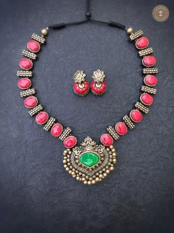 Komagal Terracotta Necklace | Handcrafted Tamil Nadu Terracotta Jewellery