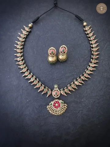 Arulmathi Terracotta Necklace | Handcrafted Tamil Nadu Terracotta Jewellery
