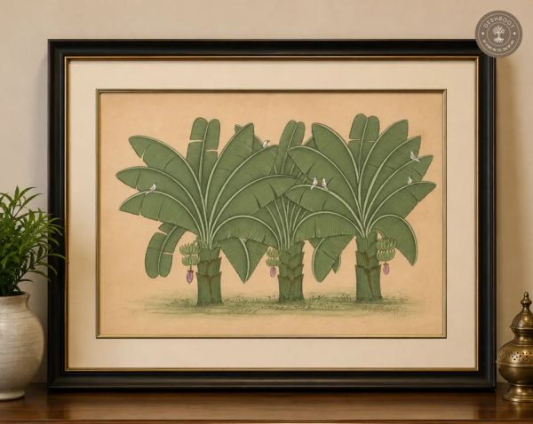 Banana Grove – Original Bikaner Miniature Botanical Painting