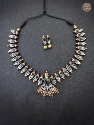 Aathmika Terracotta Necklace | Handcrafted Tamil Nadu Terracotta Jewellery
