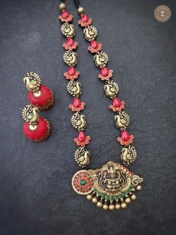 Yalini Terracotta Necklace | Handcrafted Tamil Nadu Terracotta Jewellery