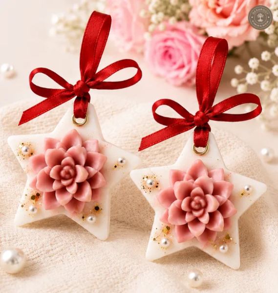 Lily Scented Wax Tablets for Wardrobe & Drawer Freshener – Handmade Star Floral Wax Sachets