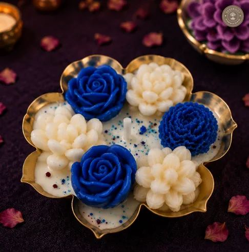 Handcrafted Floral Urli Candle for Home Décor & Gifting – 11.4 cm Diameter