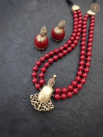 Sakhi Terracotta Necklace | Handcrafted Tamil Nadu Terracotta Jewellery