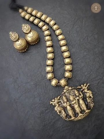 Dia Terracotta Necklace | Handcrafted Tamil Nadu Terracotta Jewellery