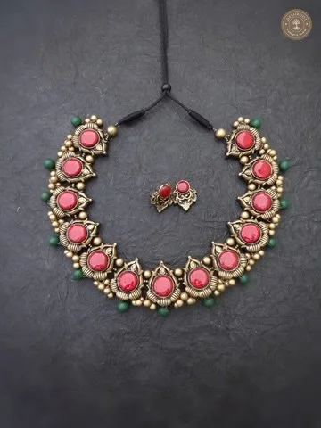 Karpagam Terracotta Necklace | Handcrafted Tamil Nadu Terracotta Jewellery