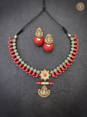 Senthalini Terracotta Necklace | Handcrafted Tamil Nadu Terracotta Jewellery