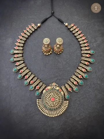 Mangai Terracotta Necklace | Handcrafted Tamil Nadu Terracotta Jewellery