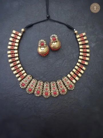 Semmani Terracotta Necklace | Handcrafted Tamil Nadu Terracotta Jewellery