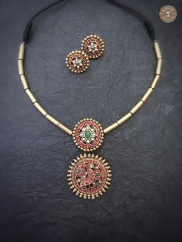 Valli Terracotta Necklace | Handcrafted Tamil Nadu Terracotta Jewellery