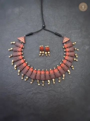 Azhagi Terracotta Necklace | Handcrafted Tamil Nadu Terracotta Jewellery