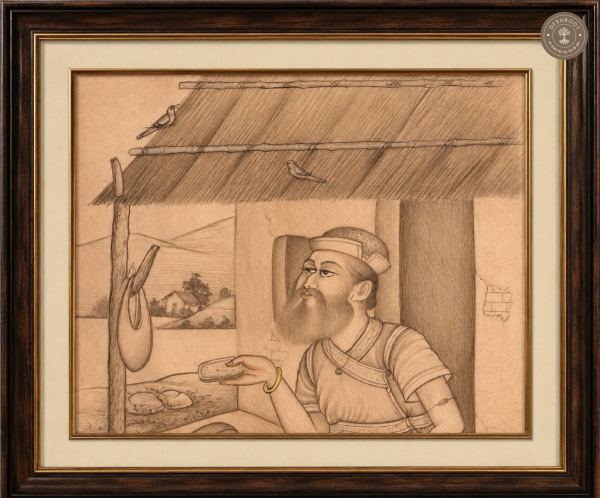 Threads of Time – Traditional Weaver | Original Bikaner Miniature Painting