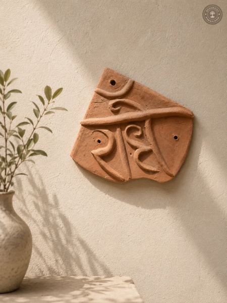 Handcrafted Terracotta Abstract Wall Art – Rajasthani Clay Décor