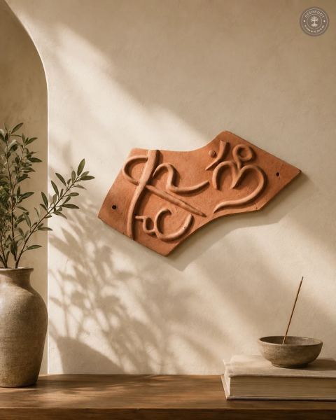 Handcrafted Terracotta Abstract Wall Art – Traditional Rajasthani Design