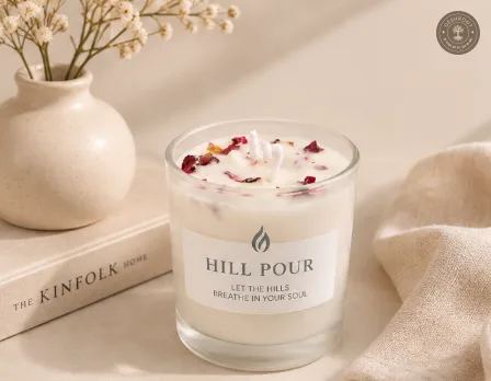 Hill Pour Blush Rose Hand-Poured Soy Wax Candle