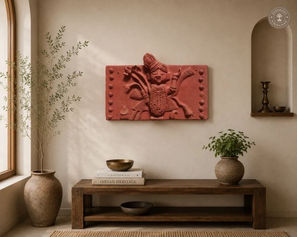Rajasthani Terracotta Folk Art Wall Panel