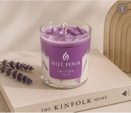 Hill Pour Lavender Latte Soy & Gel Wax Candle