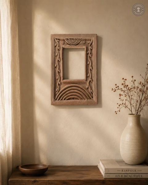 Rajasthani Handcrafted handcrafted terracotta Floral Arch Wall Hanging