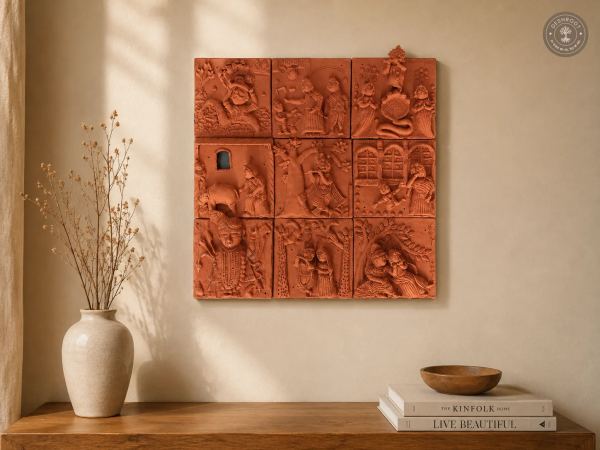 Rajasthani Terracotta Folk Art Story Wall Hanging