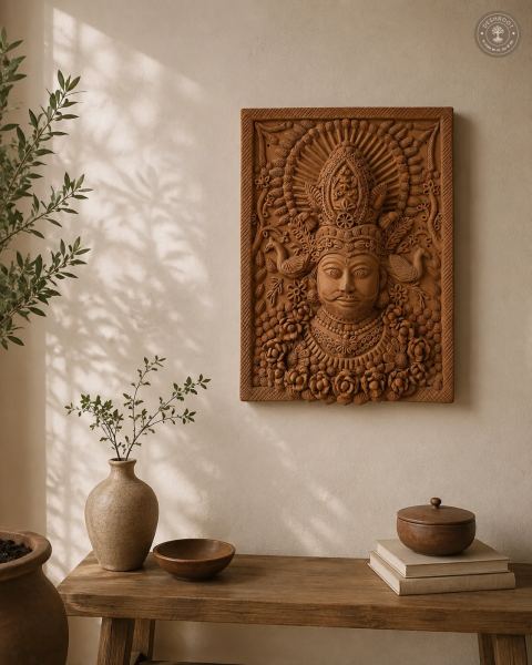Rajasthani Handmade Shiva & Ganesha Relief Wall Hanging
