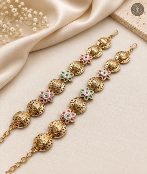 Noor Heritage Filigree Multi-Gemstone Gold-Tone Chains