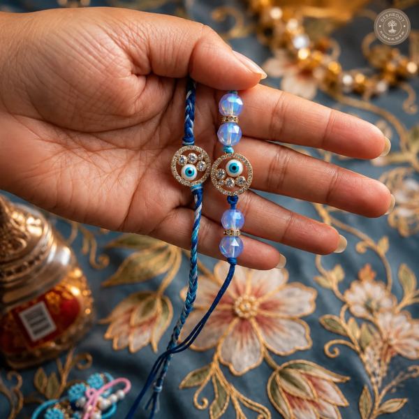 Evil eye rakhi combo
